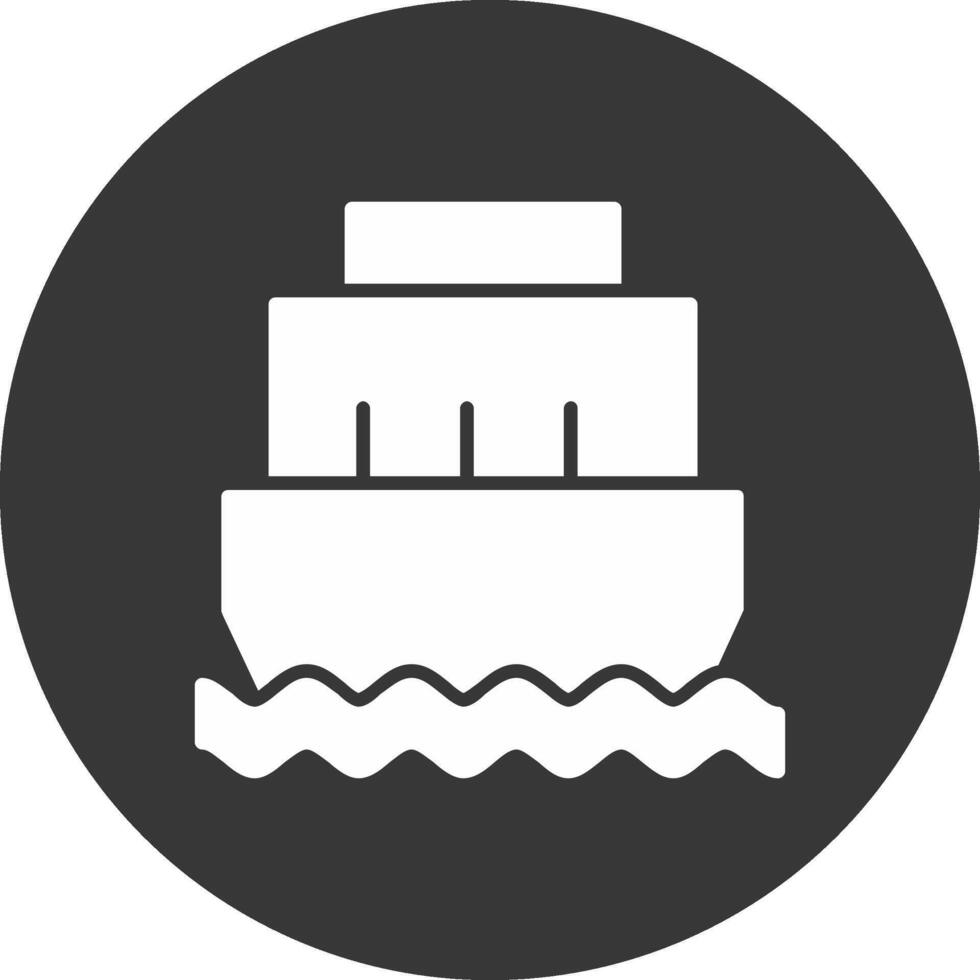 Hafen Glyphe invertiert Symbol vektor