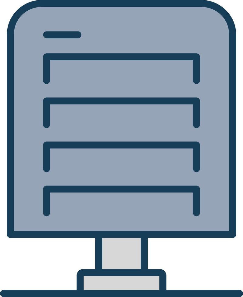 Netzwerk Server Linie gefüllt grau Symbol vektor