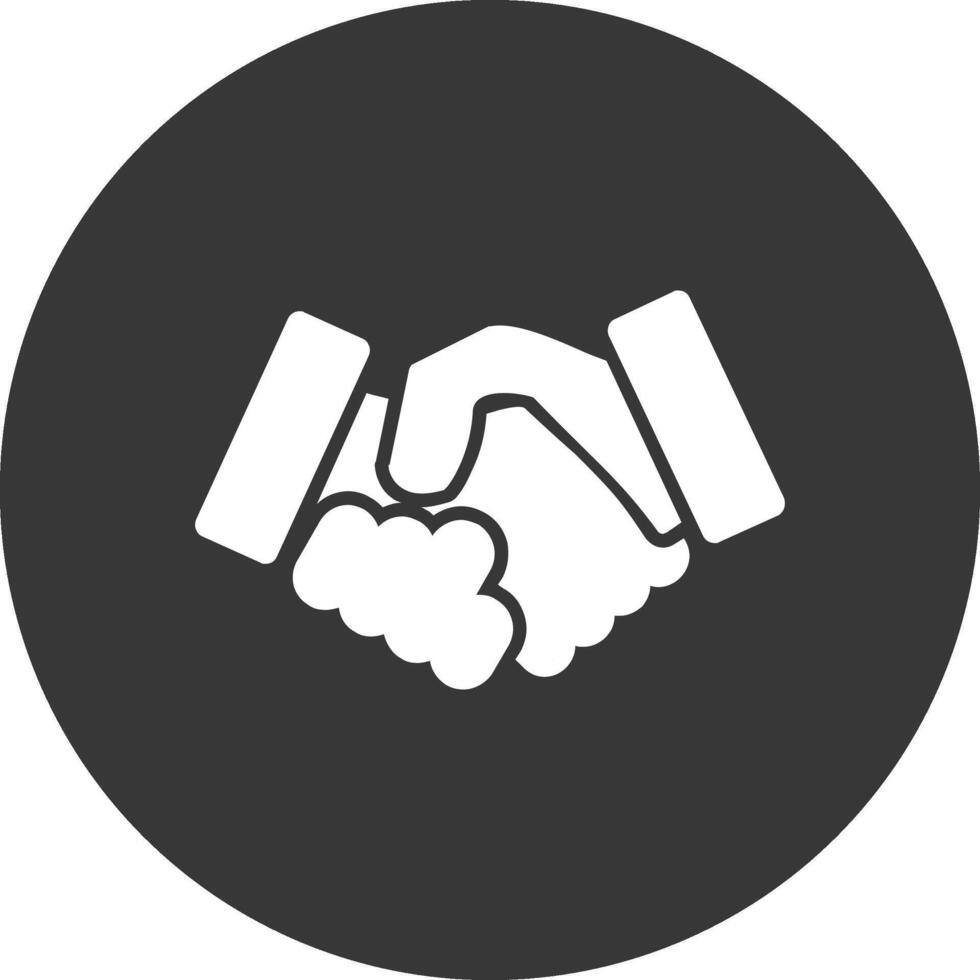 Handshake-Glyphe invertiertes Symbol vektor