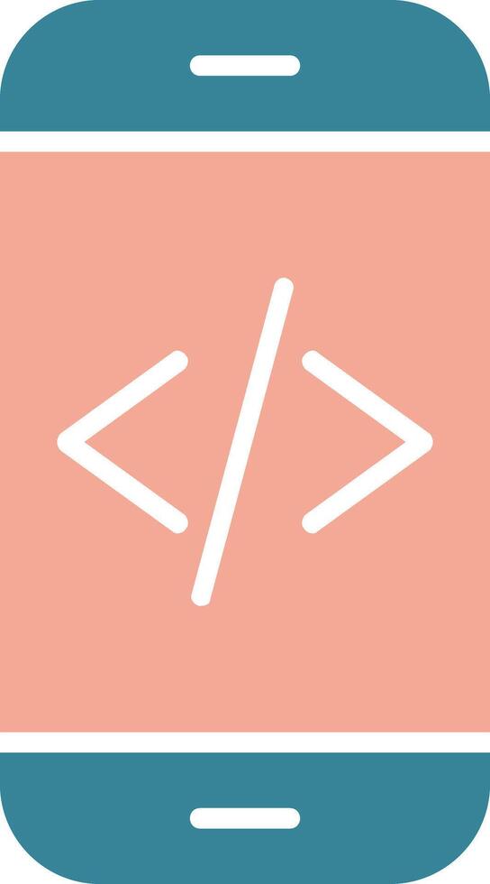 zweifarbiges Symbol für App-Entwicklungsglyphe vektor