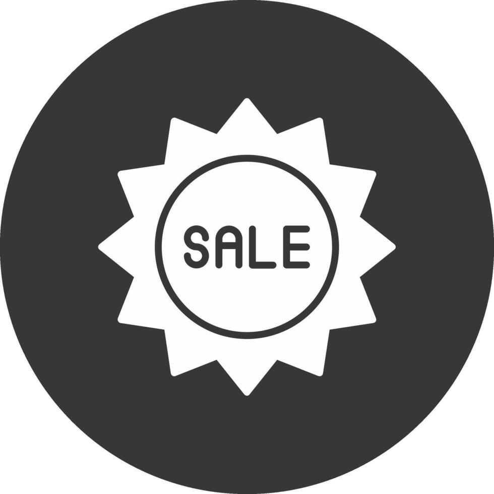 Verkauf Glyphe umgekehrtes Symbol vektor