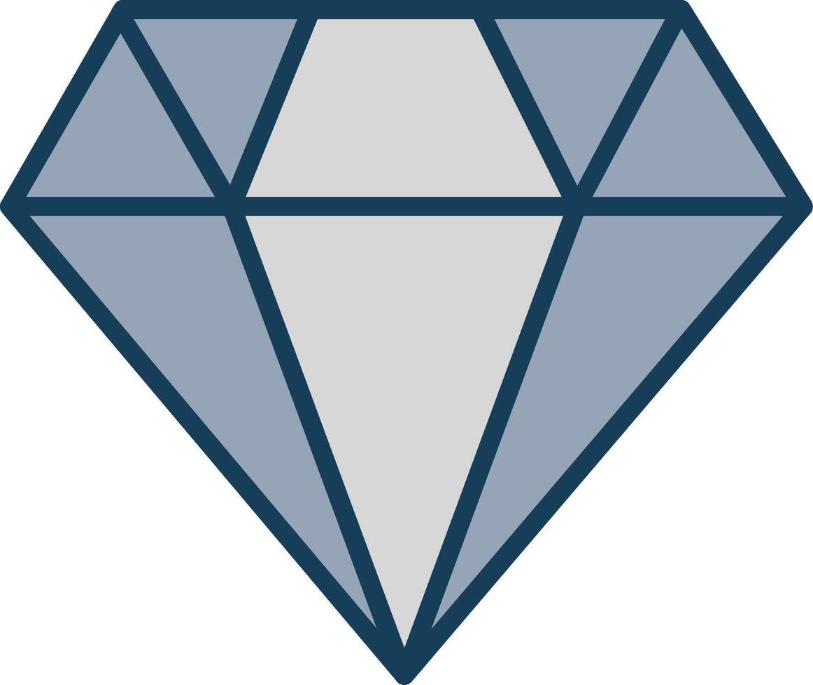 diamant linje fylld grå ikon vektor