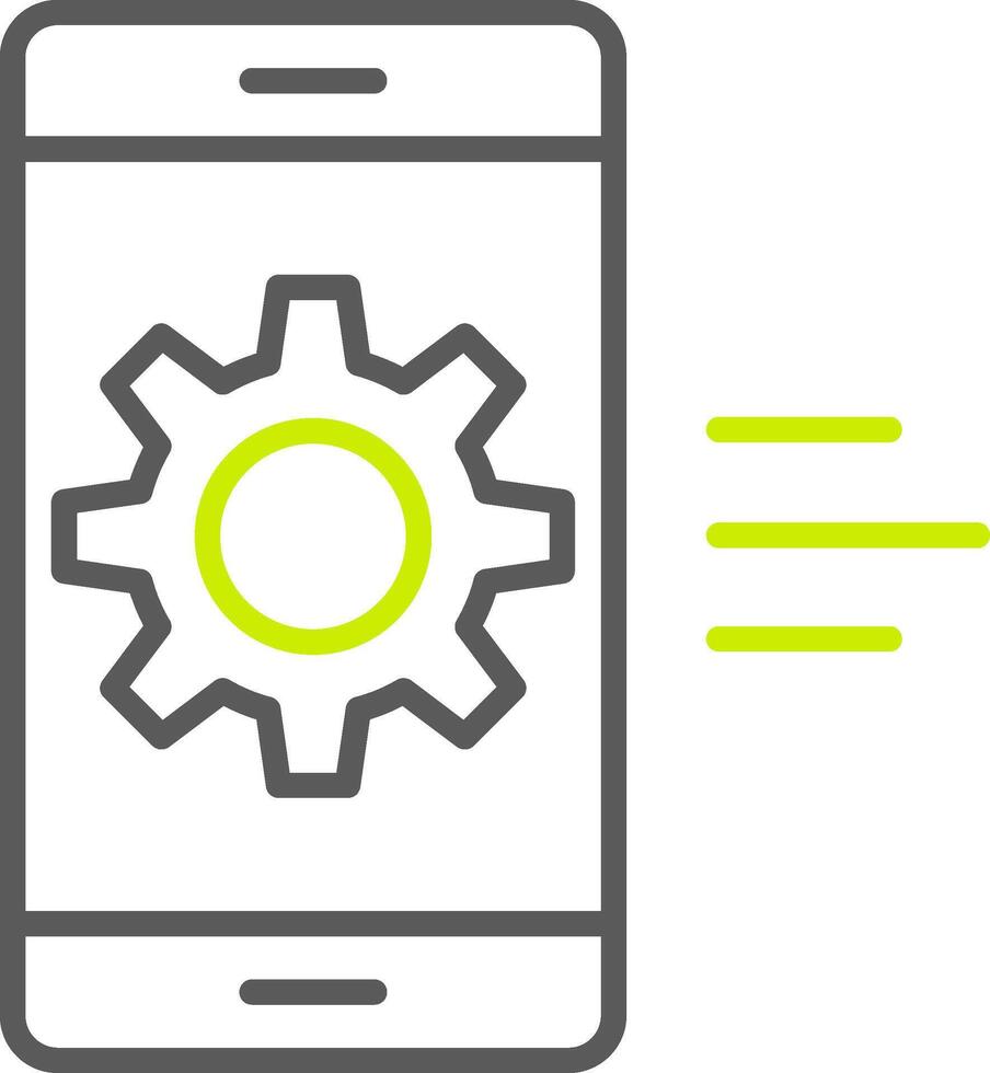App-Entwicklungslinie zweifarbiges Symbol vektor