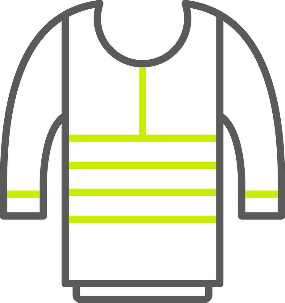 Pullover Linie zweifarbiges Symbol vektor