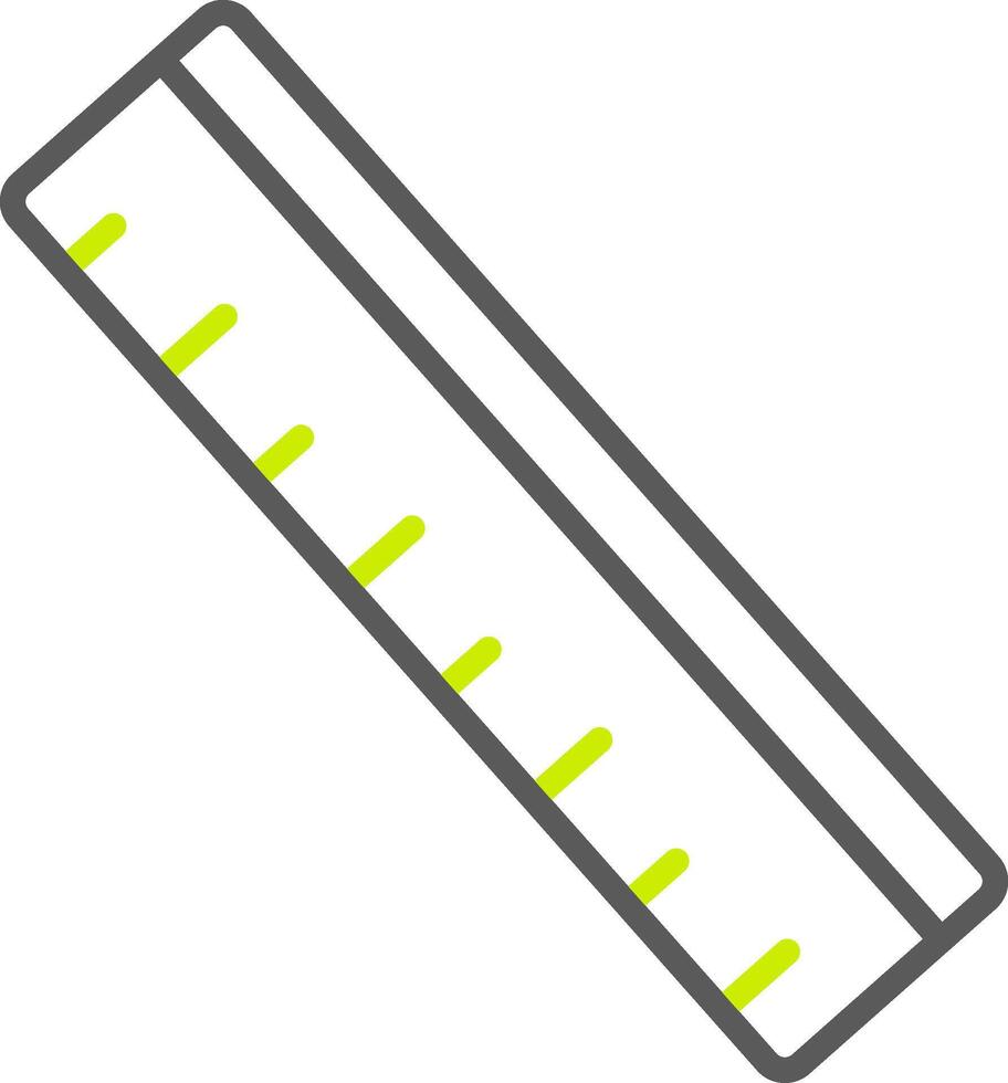 linjal linje två färg ikon vektor