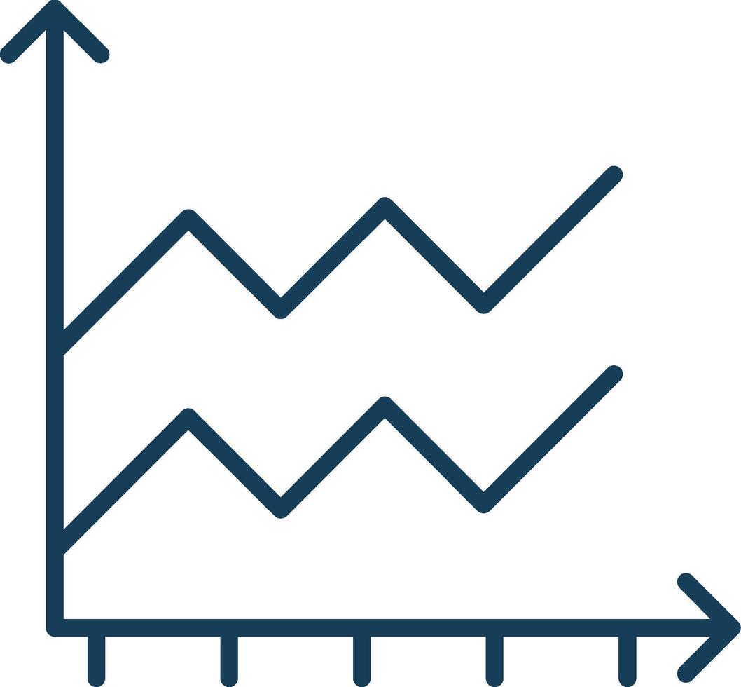 Bereich Graph Linie gefüllt grau Symbol vektor