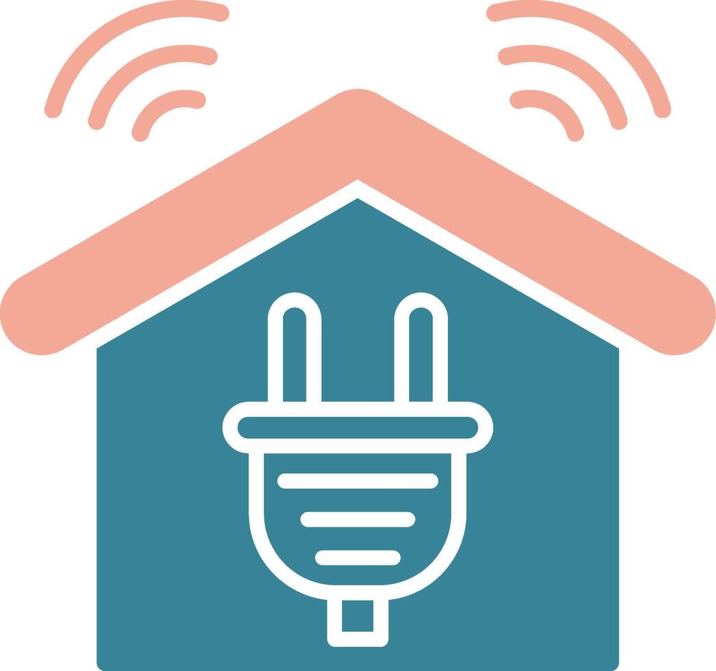 Smart-Home-Glyphe zweifarbiges Symbol vektor