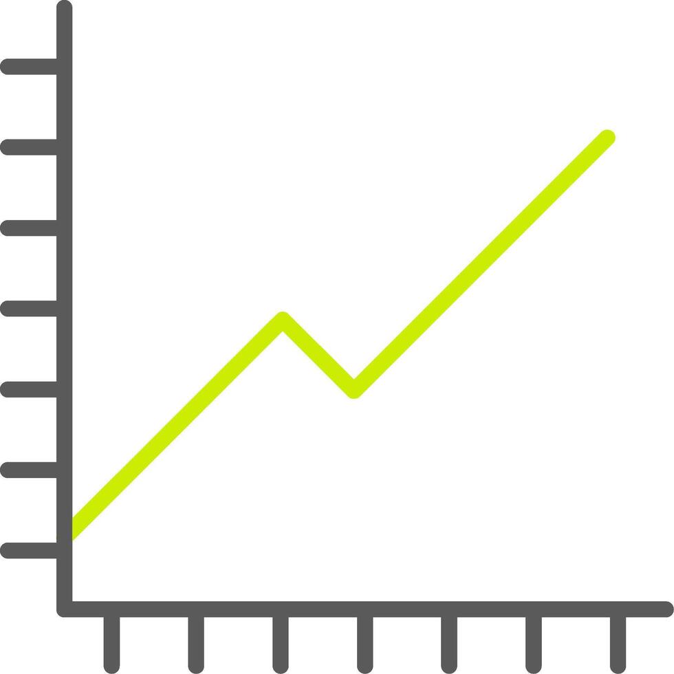 Diagram linje två Färg ikon vektor