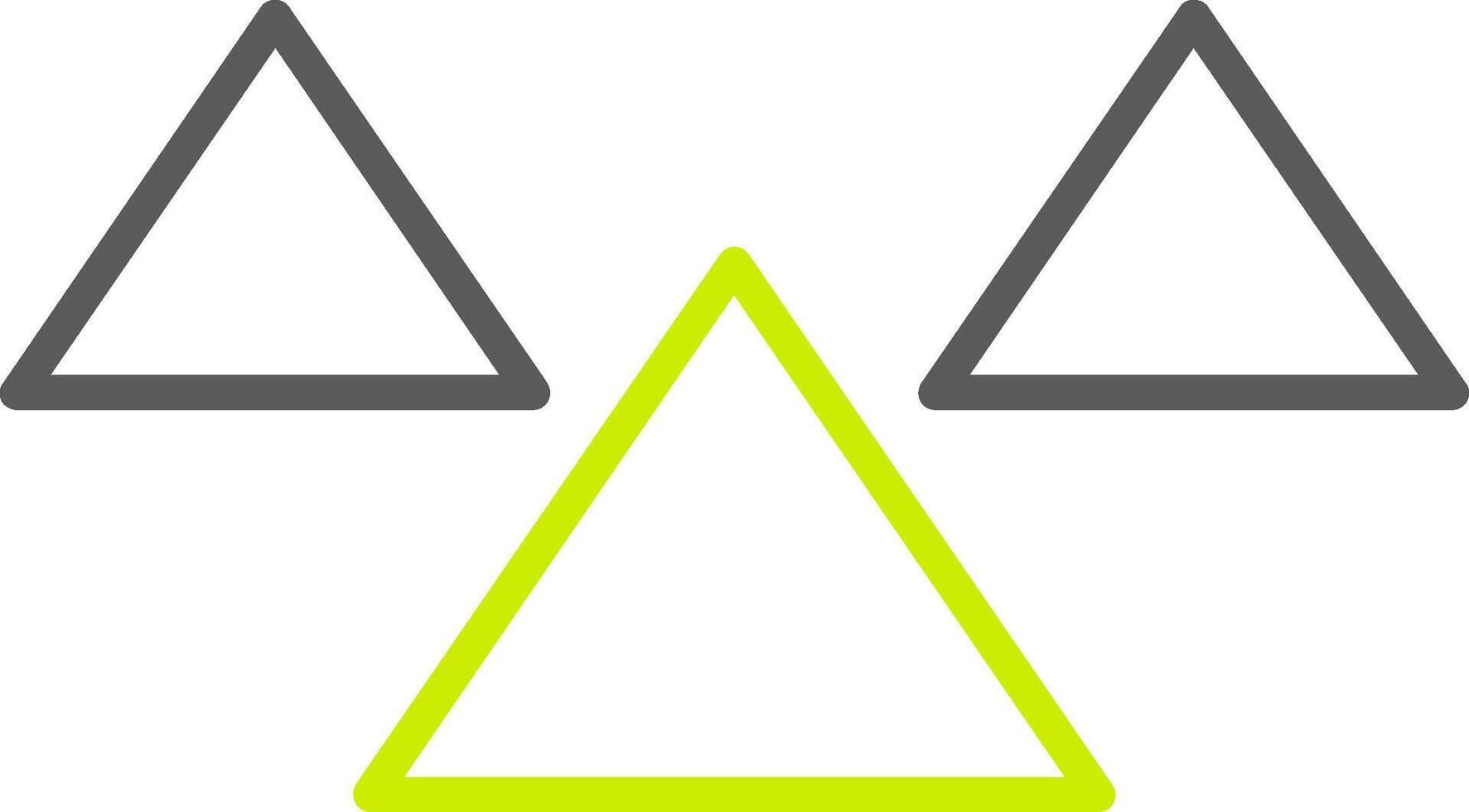 Dreiecke Linie zwei Farbe Symbol vektor