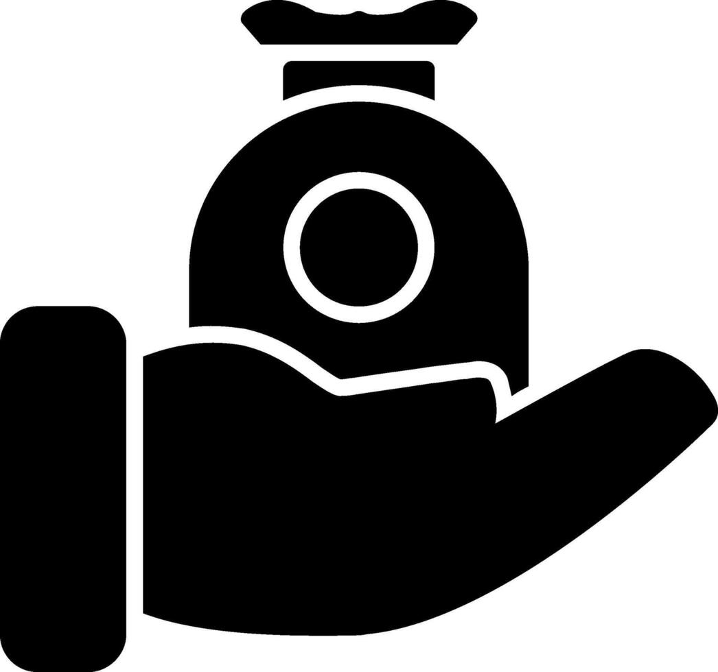 Zakat-Glyphe zweifarbiges Symbol vektor