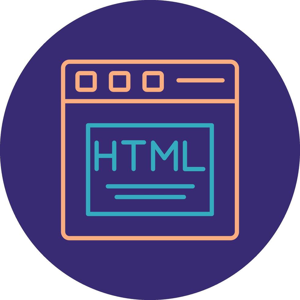 html Linie zwei Farbe Kreis Symbol vektor