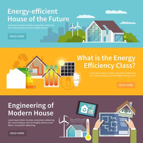 Energy Save House Banner vektor