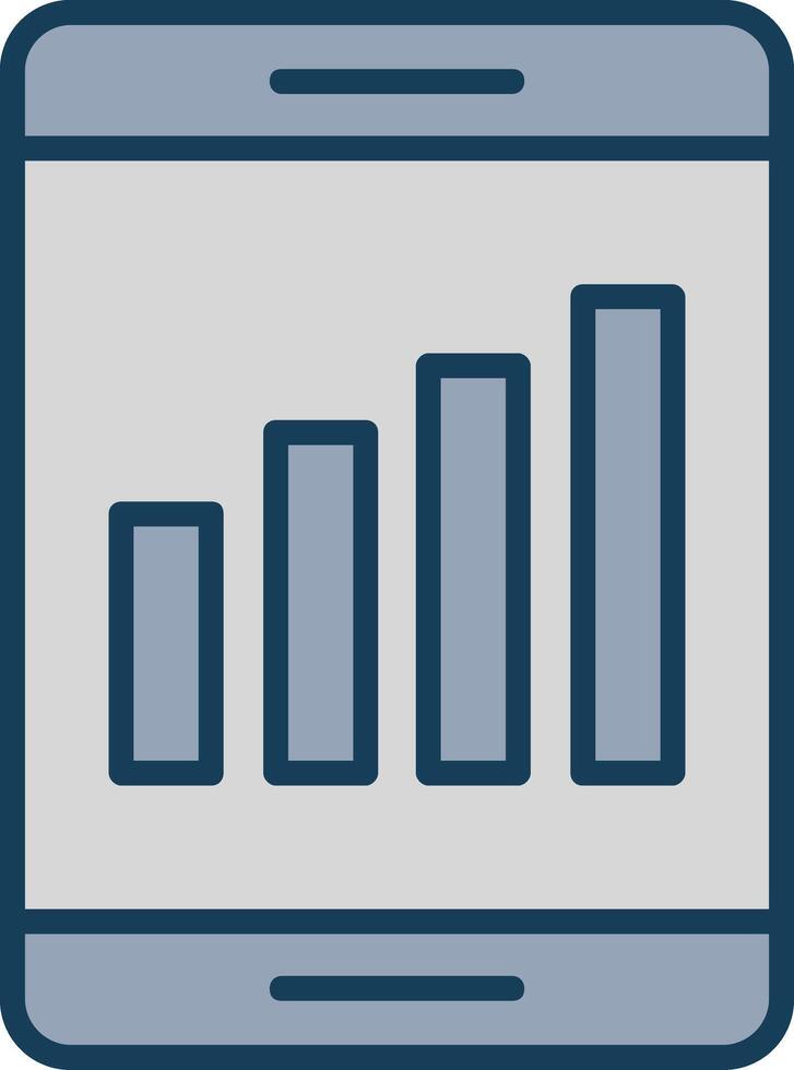 niedrig Signal Linie gefüllt grau Symbol vektor