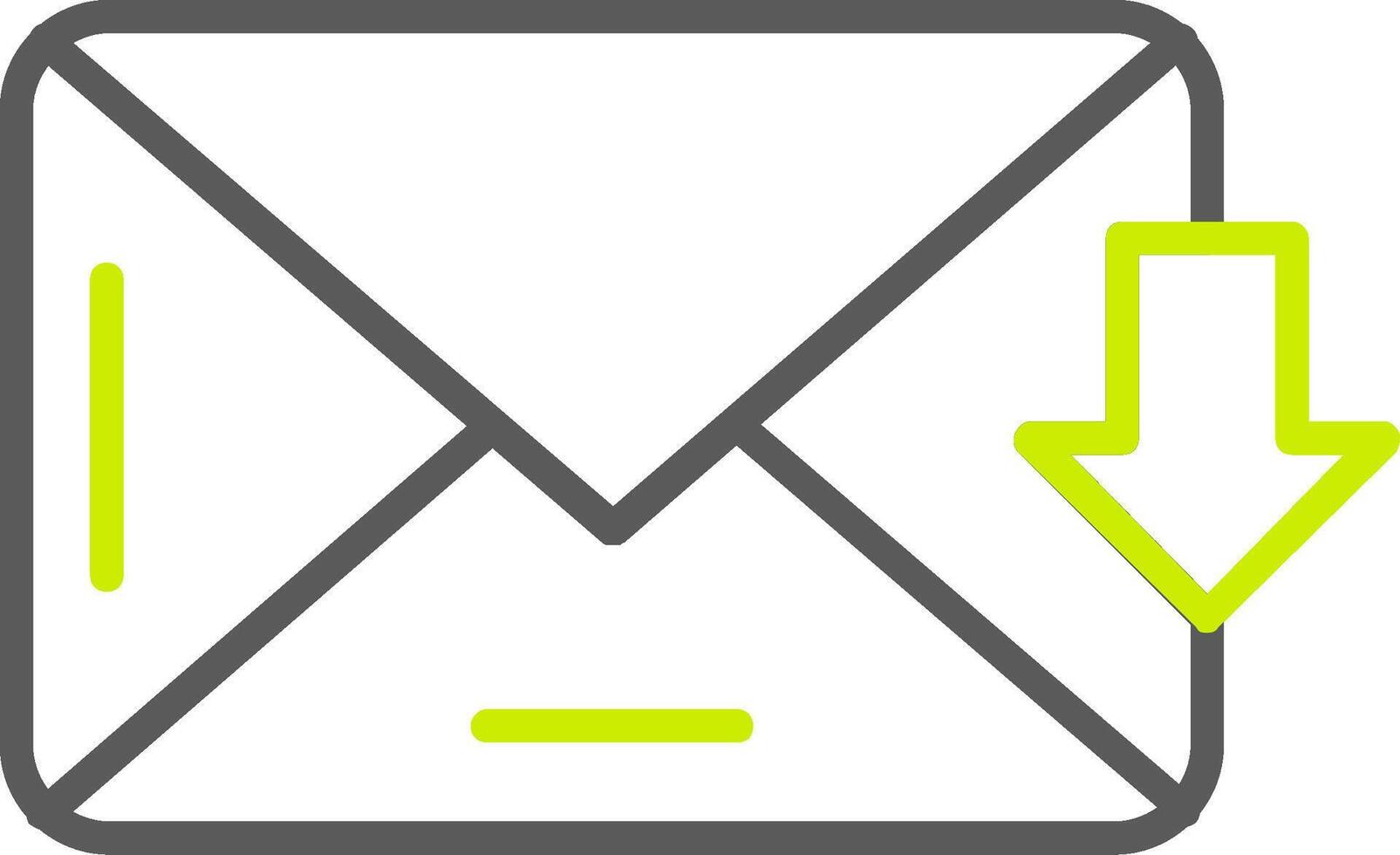Posteingangszeile zweifarbiges Symbol vektor