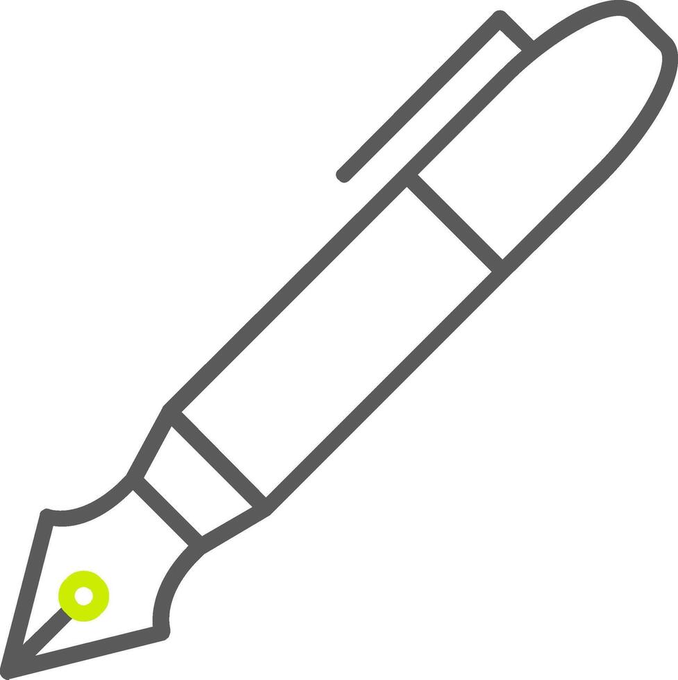 Stiftlinie zweifarbiges Symbol vektor