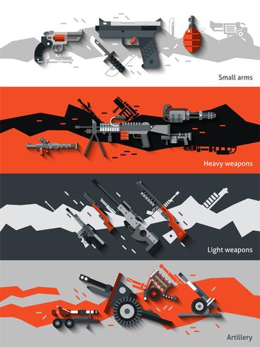 Waffenfahnen eingestellt vektor