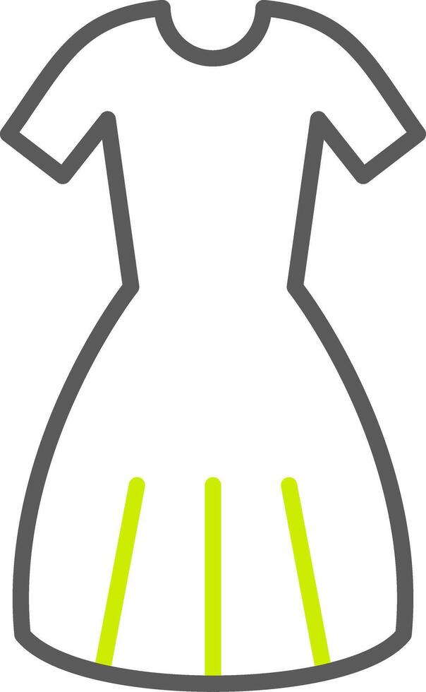 klänning linje två färg ikon vektor
