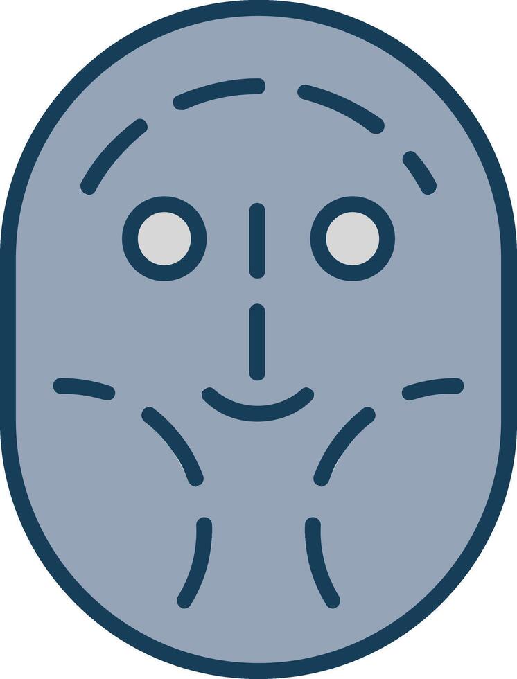 Gesichts- Plastik Chirurgie Linie gefüllt grau Symbol vektor