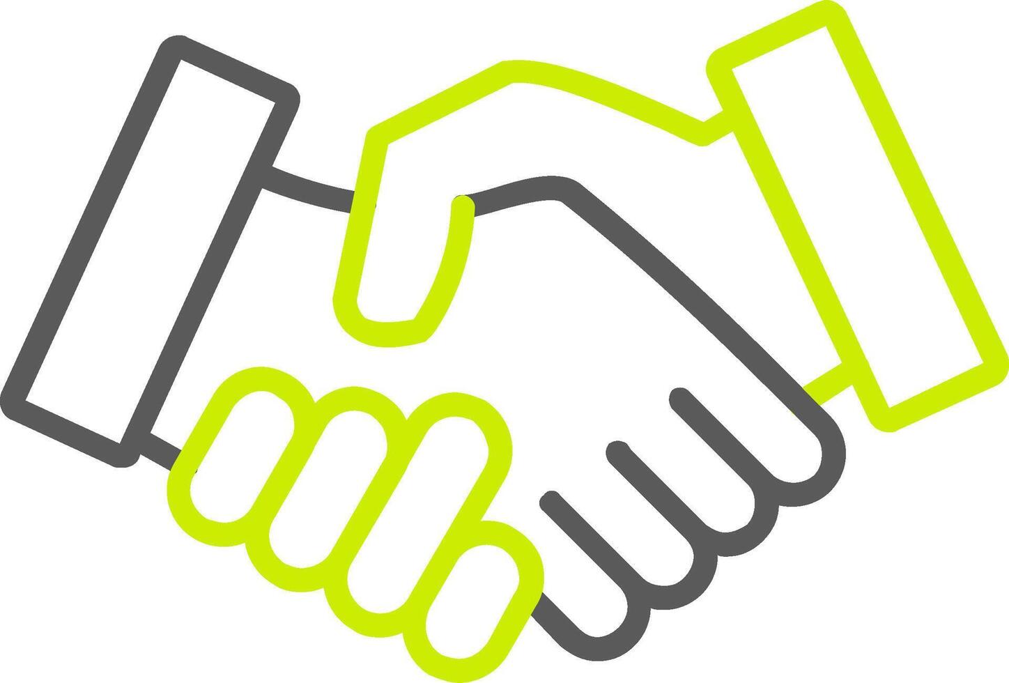 Handshake-Linie zweifarbiges Symbol vektor