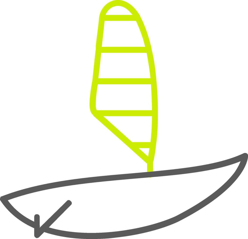 Windsurflinie zweifarbiges Symbol vektor