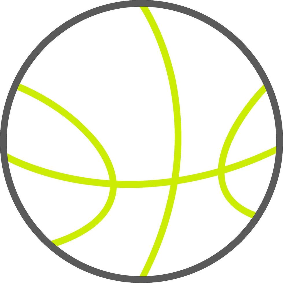 Basketballlinie zweifarbiges Symbol vektor