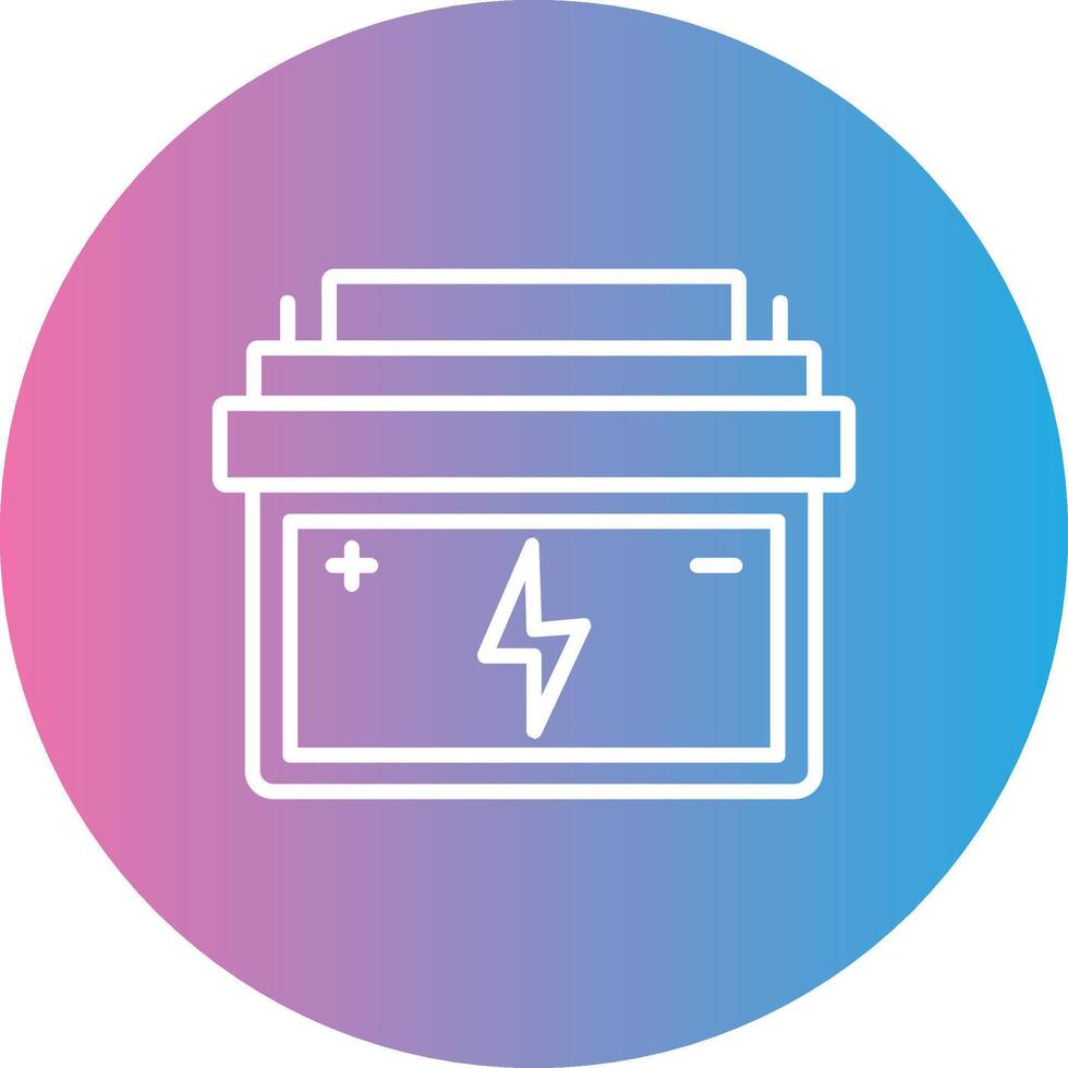 Batterie Linie Gradient Kreis Symbol vektor