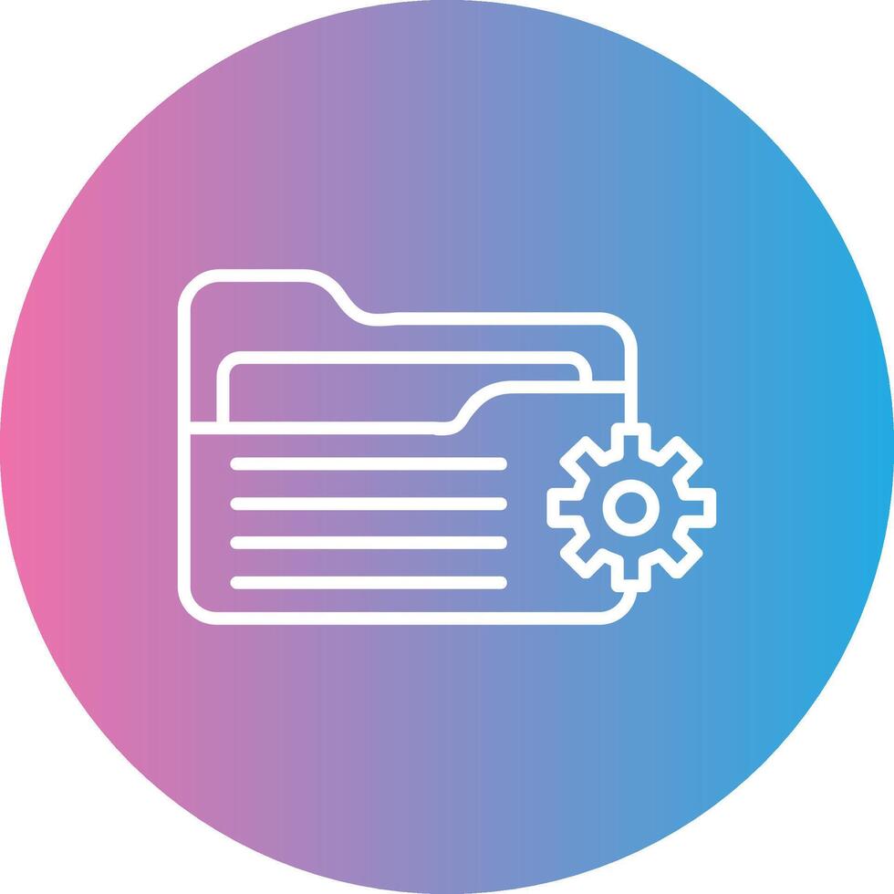 Mappe Linie Gradient Kreis Symbol vektor