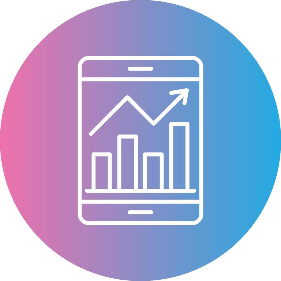 Trends Linie Gradient Kreis Symbol vektor