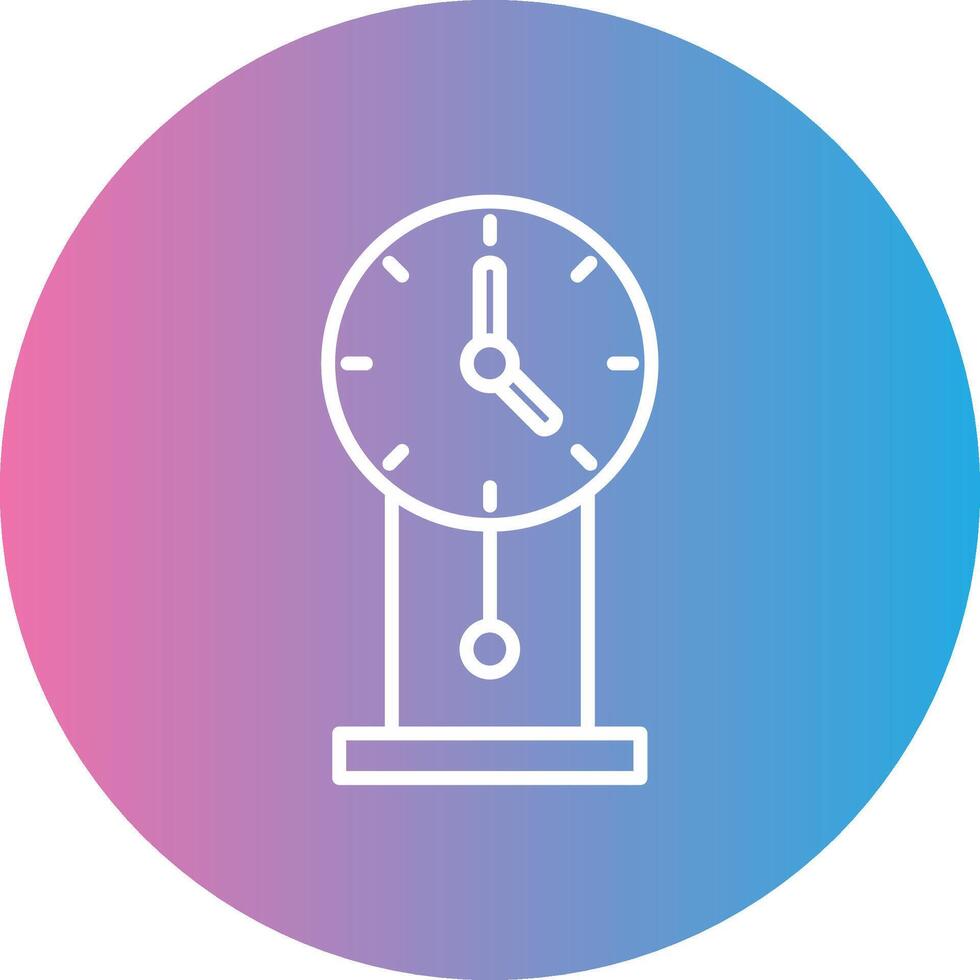 Uhr Linie Gradient Kreis Symbol vektor