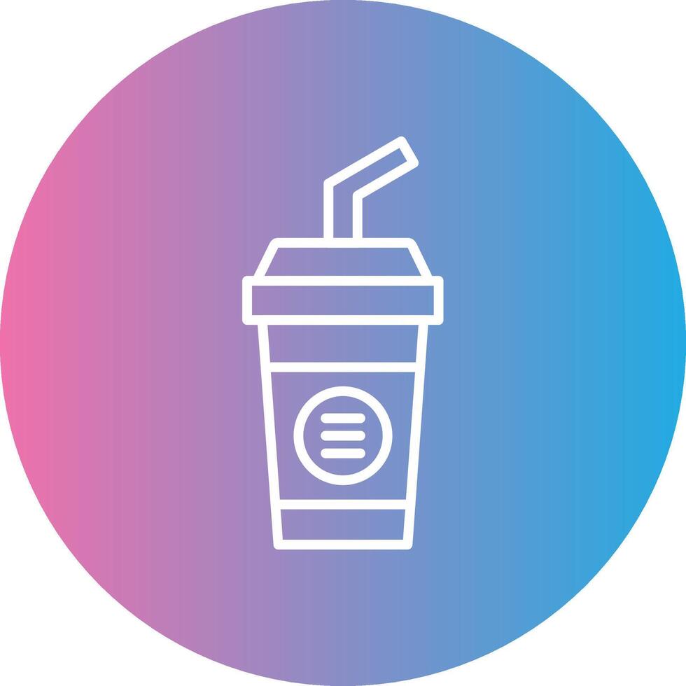 kalt trinken Linie Gradient Kreis Symbol vektor