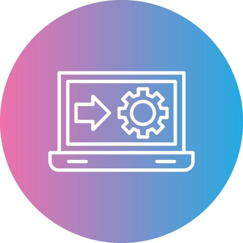 Industrie Linie Gradient Kreis Symbol vektor