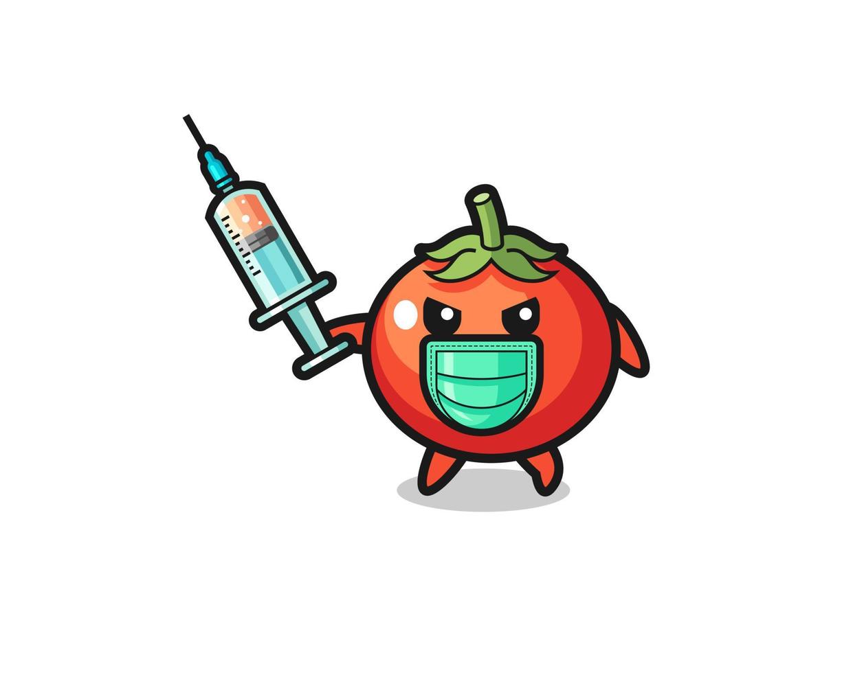 Illustration der Tomaten zur Bekämpfung des Virus vektor