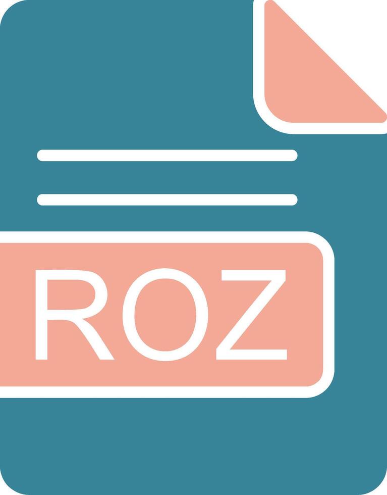 roz Datei Format Glyphe zwei Farbe Symbol vektor