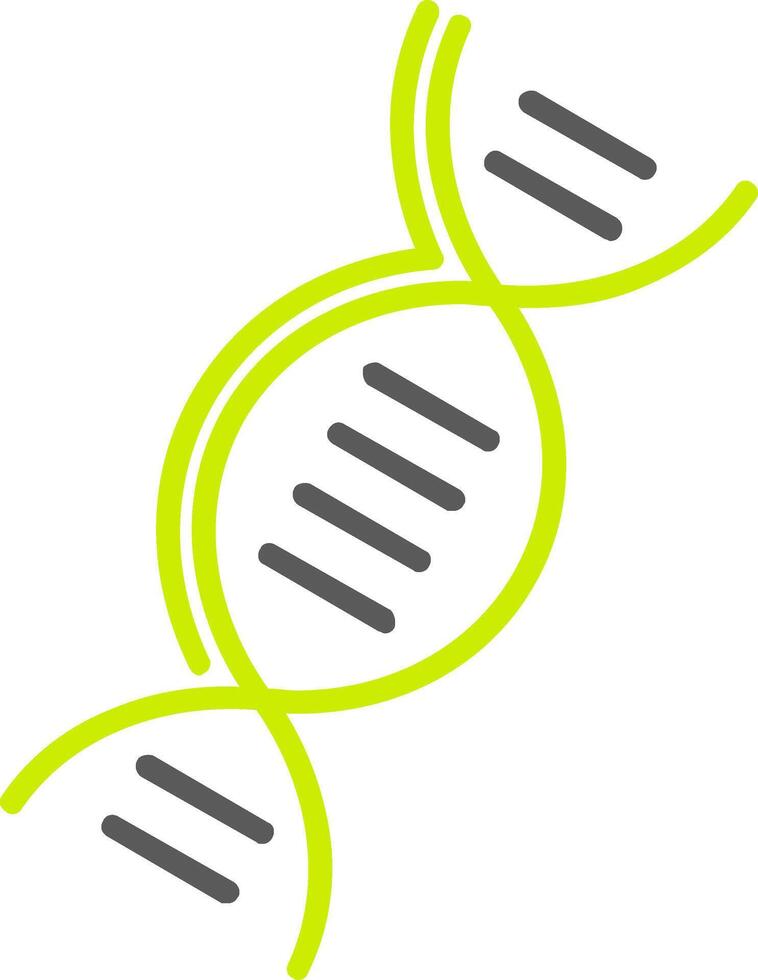 DNA-Linie zweifarbiges Symbol vektor