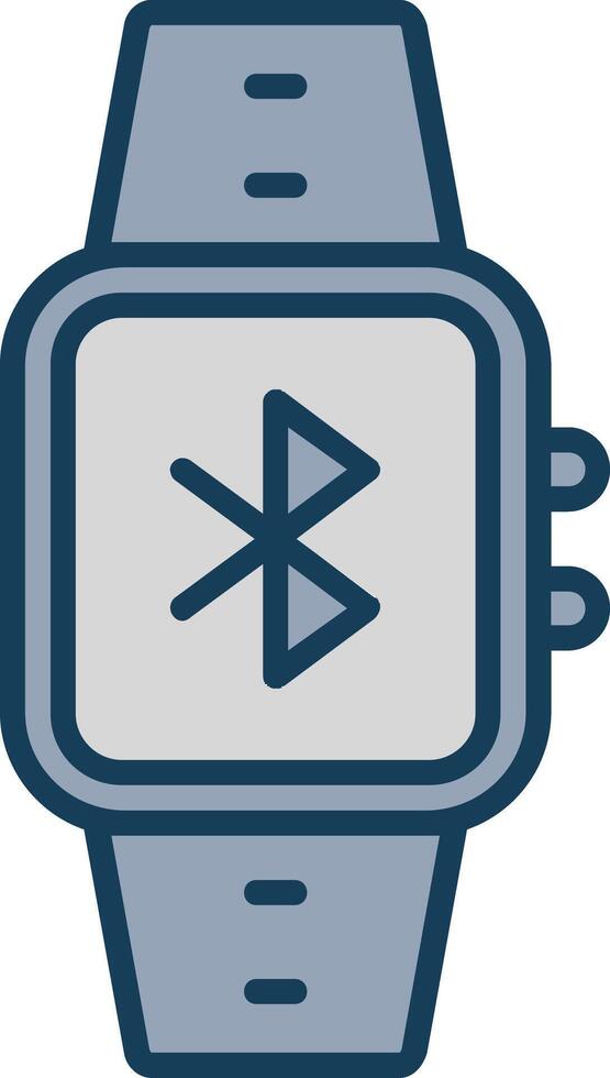 Bluetooth Linie gefüllt grau Symbol vektor