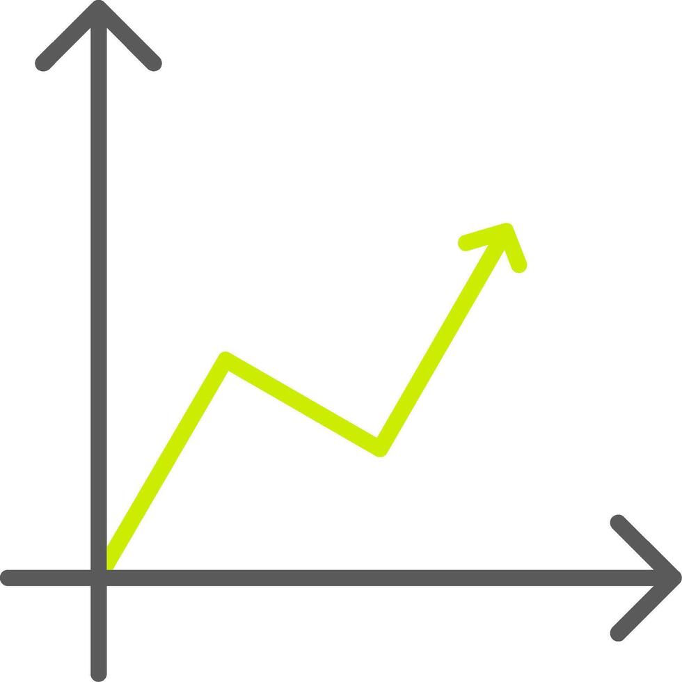 Diagramm Linie zwei Farbe Symbol vektor