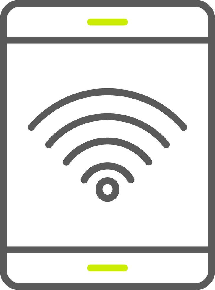 wiFi signal linje två Färg ikon vektor