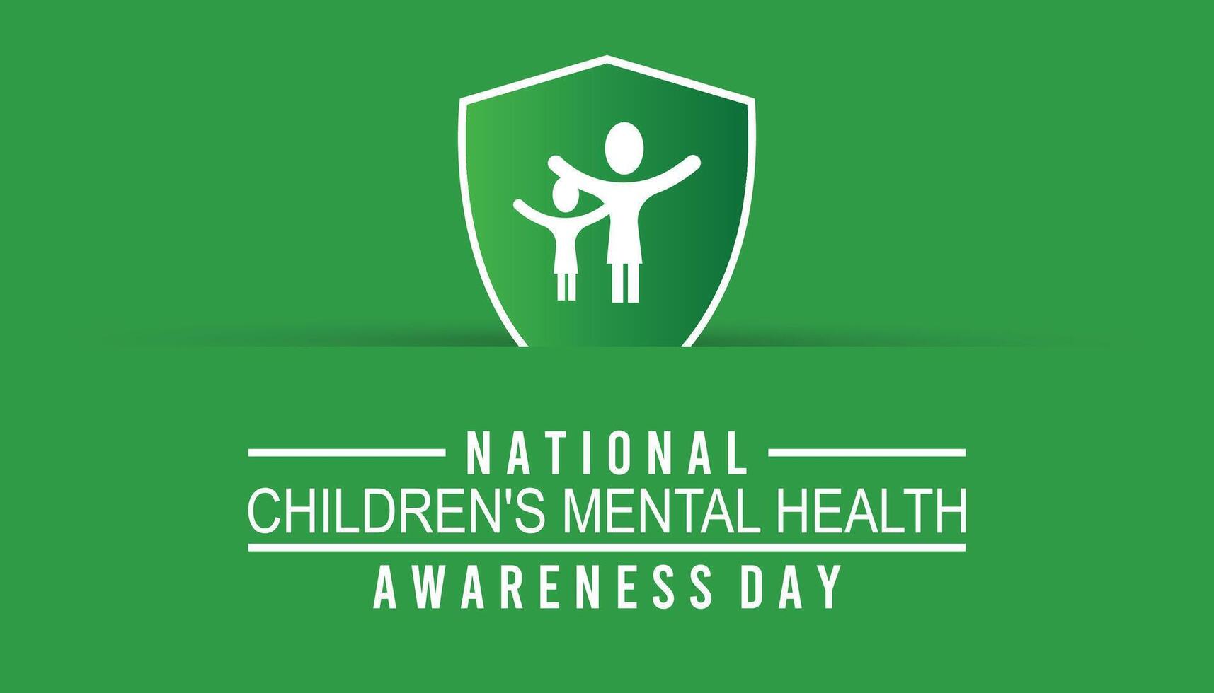 National Kinder- mental Gesundheit Bewusstsein Tag beobachtete jeder Jahr im dürfen. Vorlage zum Hintergrund, Banner, Karte, Poster mit Text Inschrift. vektor
