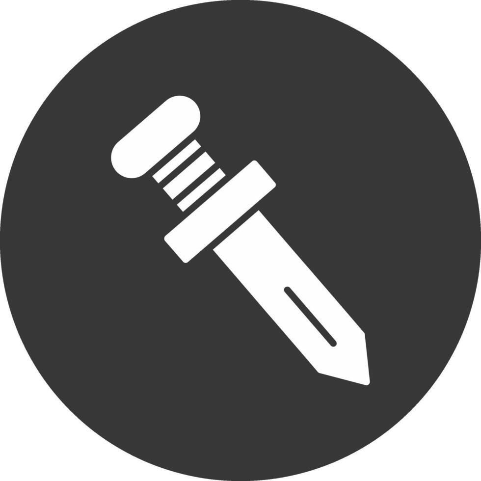 kniv glyf inverterad ikon vektor