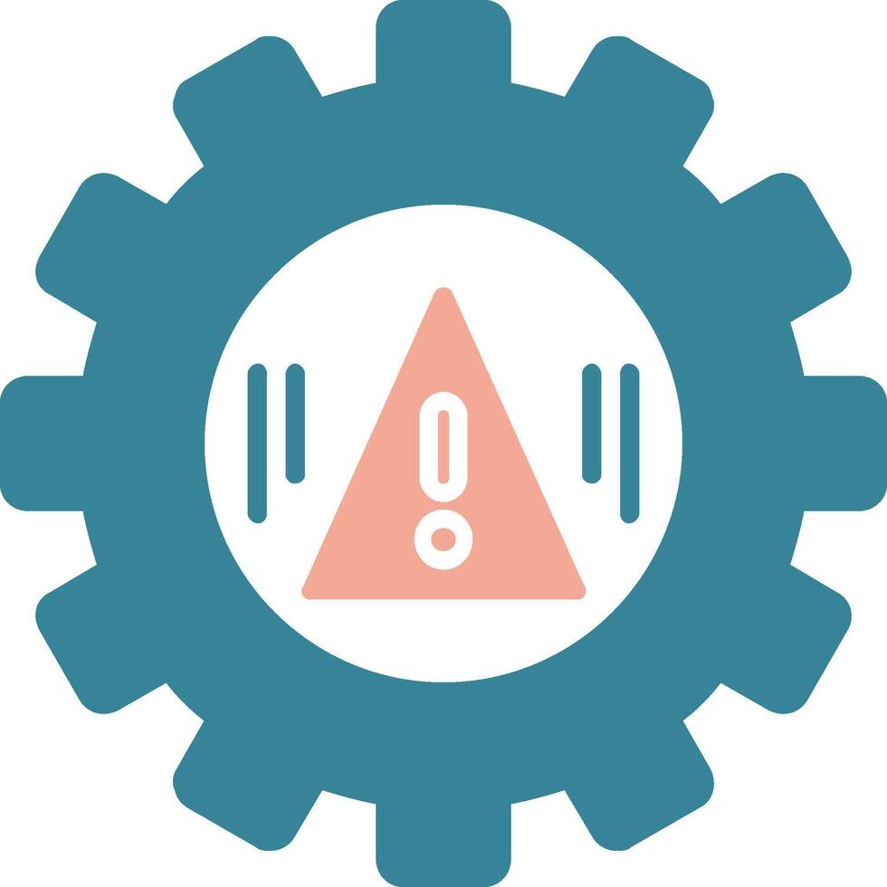 risk förvaltning glyf två Färg ikon vektor