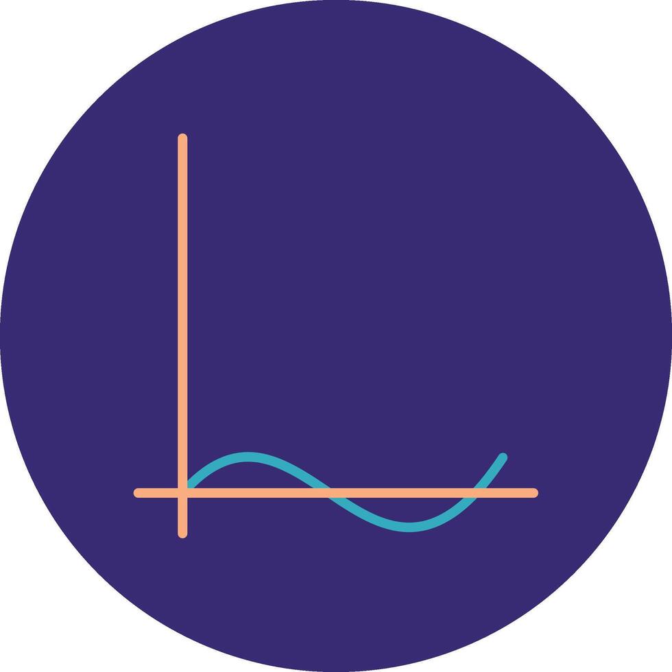 Welle Diagramm Linie zwei Farbe Kreis Symbol vektor