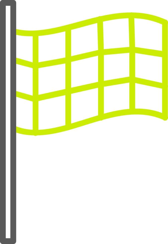 tävlings flagga linje två Färg ikon vektor