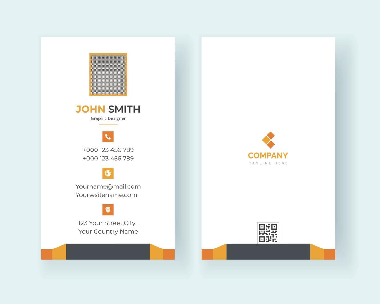 företagsvisitkort, rent och minimalt visitkort, designmall för företags-id-kort, mall för professionell identitetskort vektor