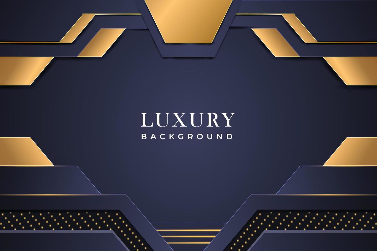 abstrakter Luxushintergrund mit glänzendem Goldelementschablonendesign vektor