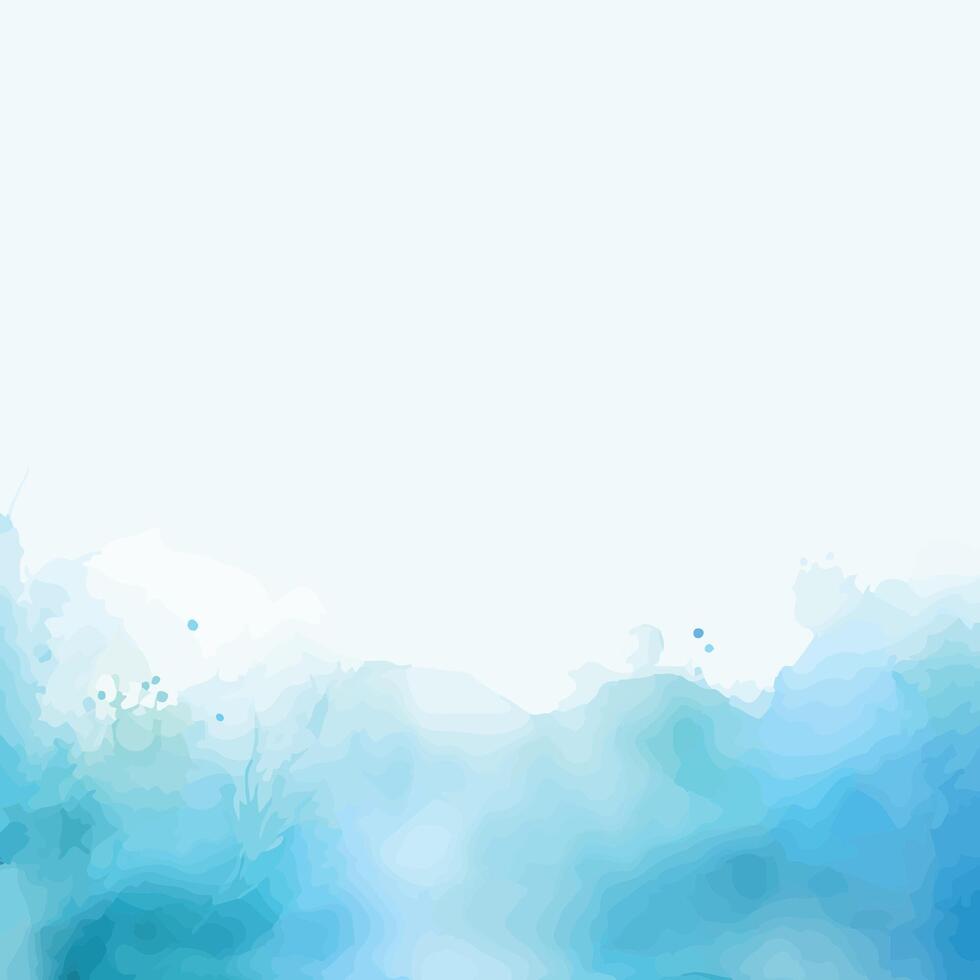 Blau Aquarell Hintergrund mit ein Weiß Hintergrund vektor