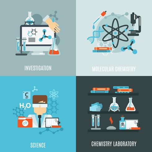 Chemie Wohnung Set vektor