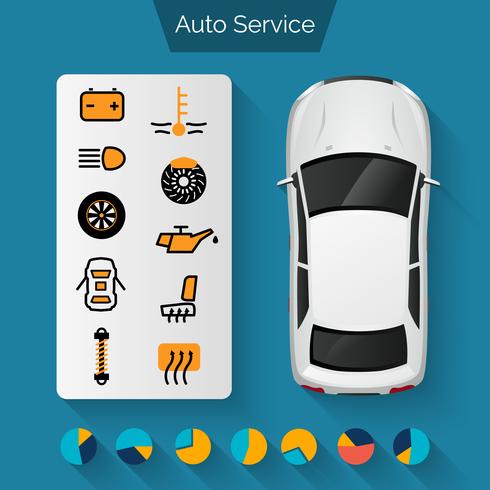 Auto-Service-Infografiken vektor