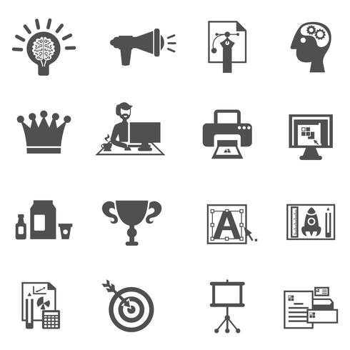 Branding Icons Schwarz vektor