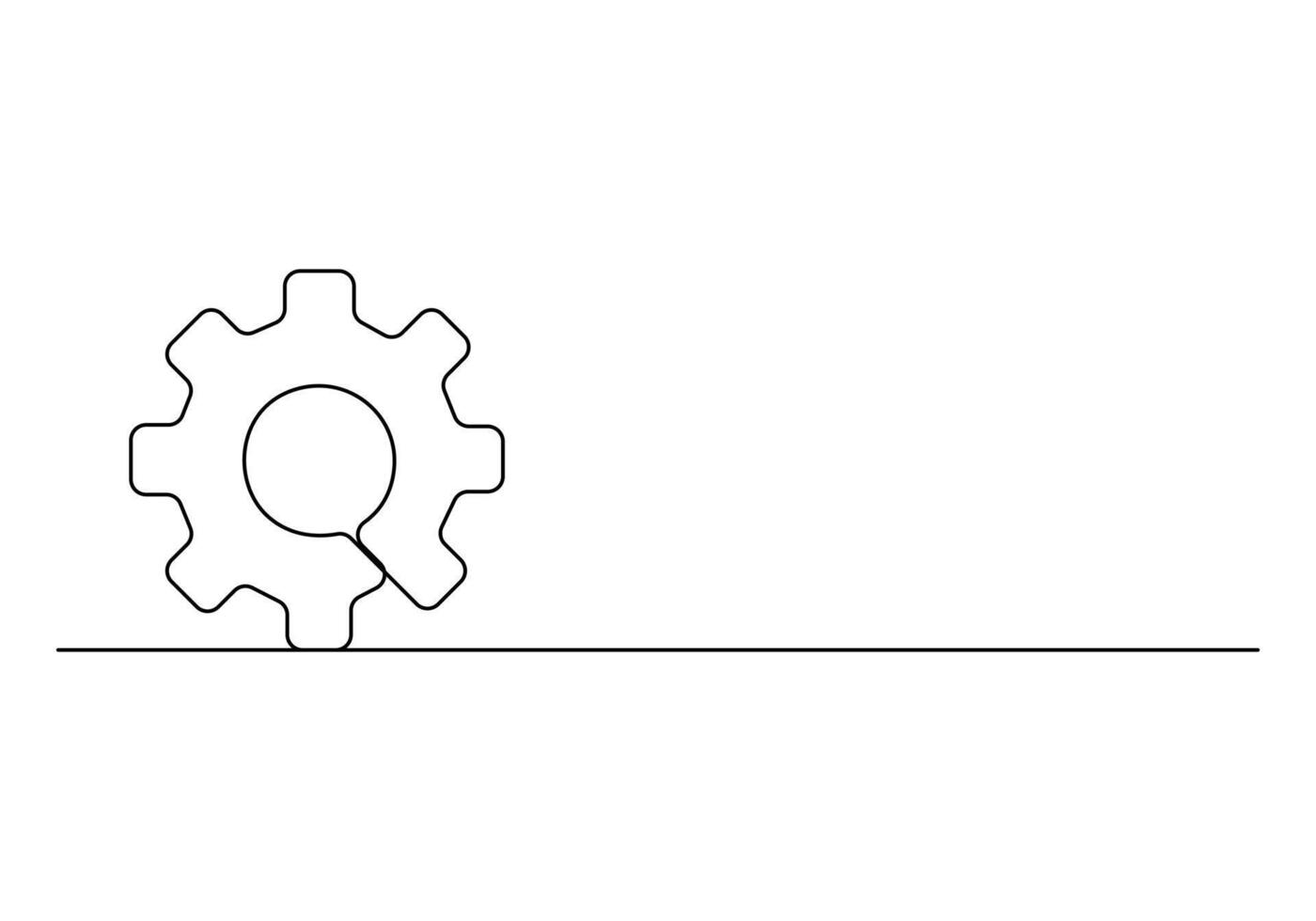 miljö ikon kontinuerlig enda linje teckning fri illustration vektor