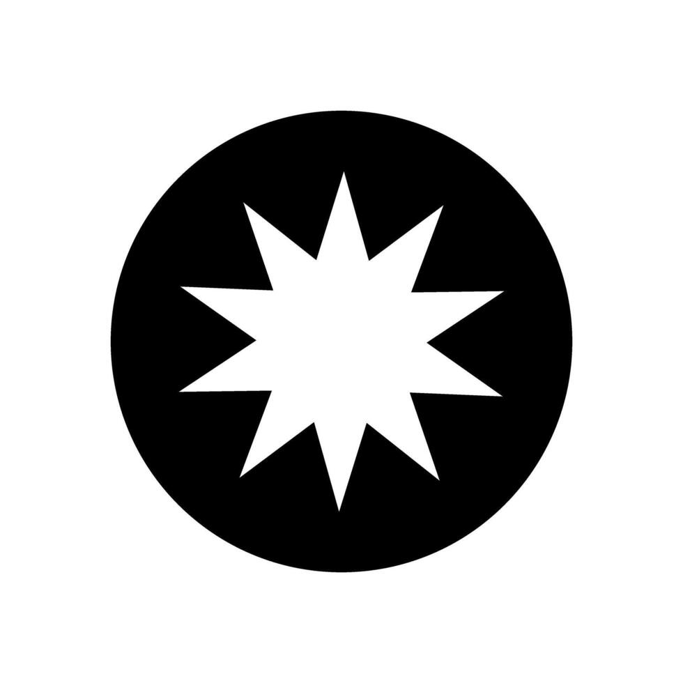 sunburst ikon . stjärna illustration tecken. pris märka symbol. vektor
